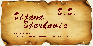 Dijana Đerković vizit kartica